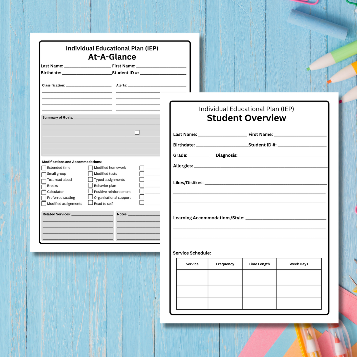 IEP Templates | Affordable, Printable, & Digital
