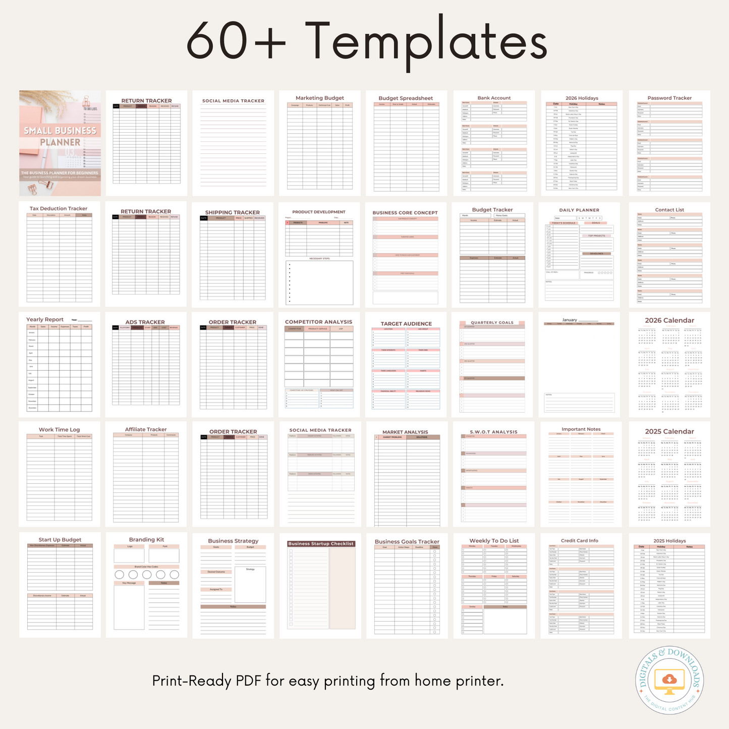 Printable Business Planner