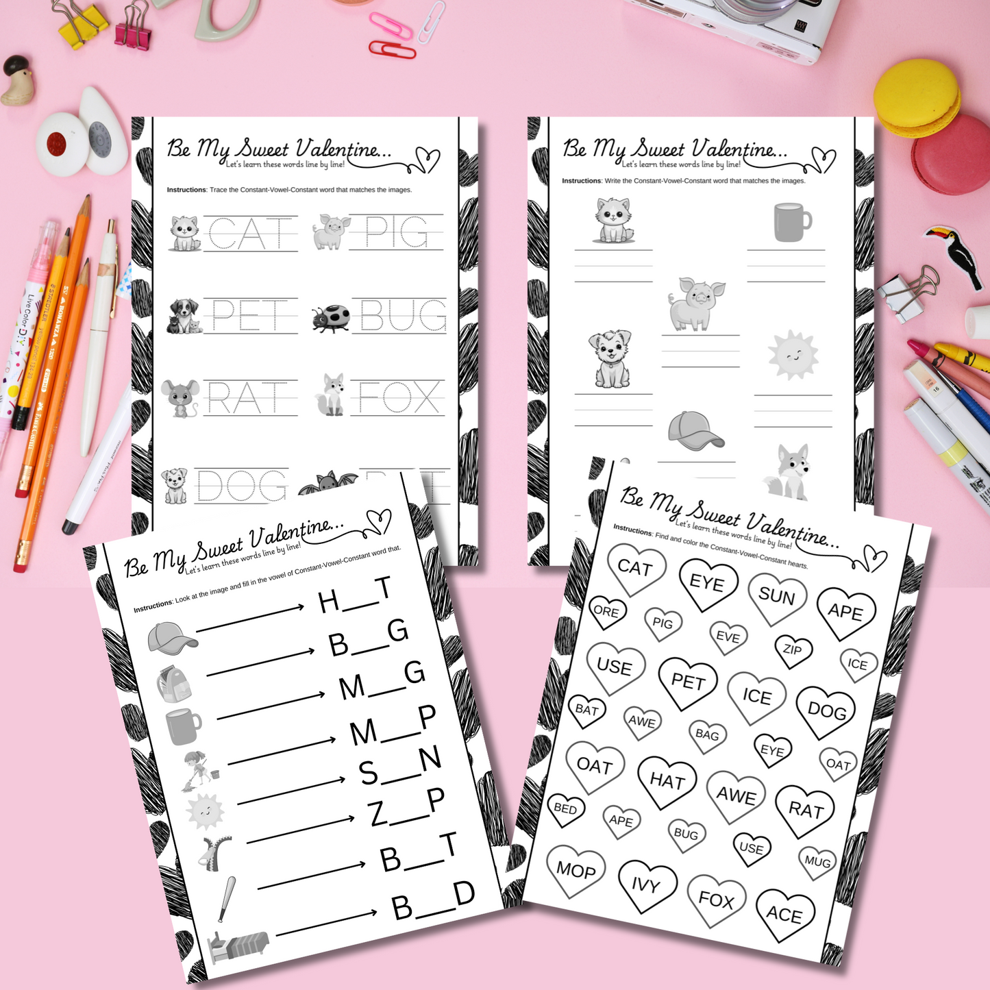 Printable CVC Word Worksheets for Early Readers