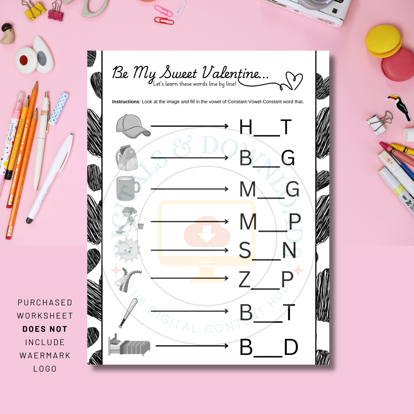 Printable CVC Word Worksheets for Early Readers
