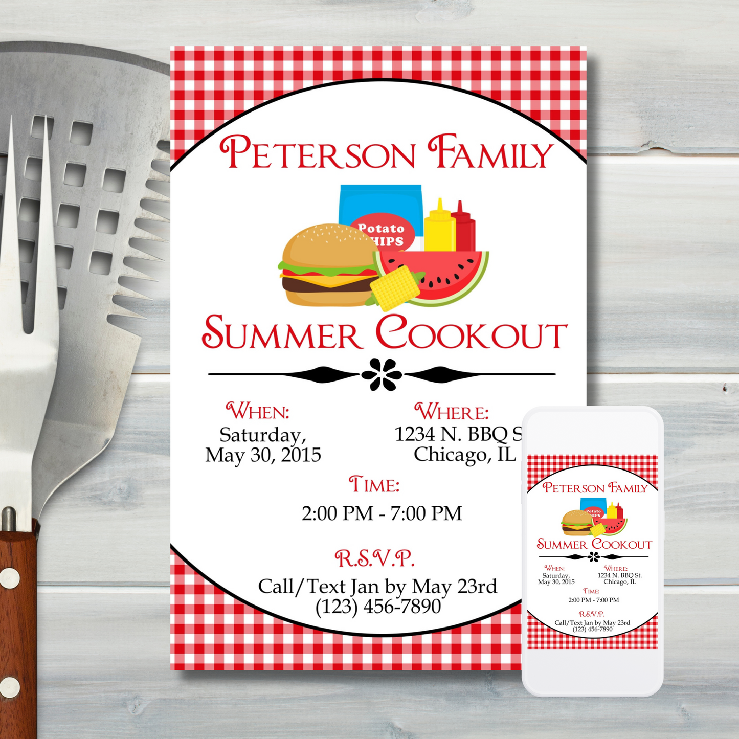 Summer Cookout Invitation | Free Template Preview