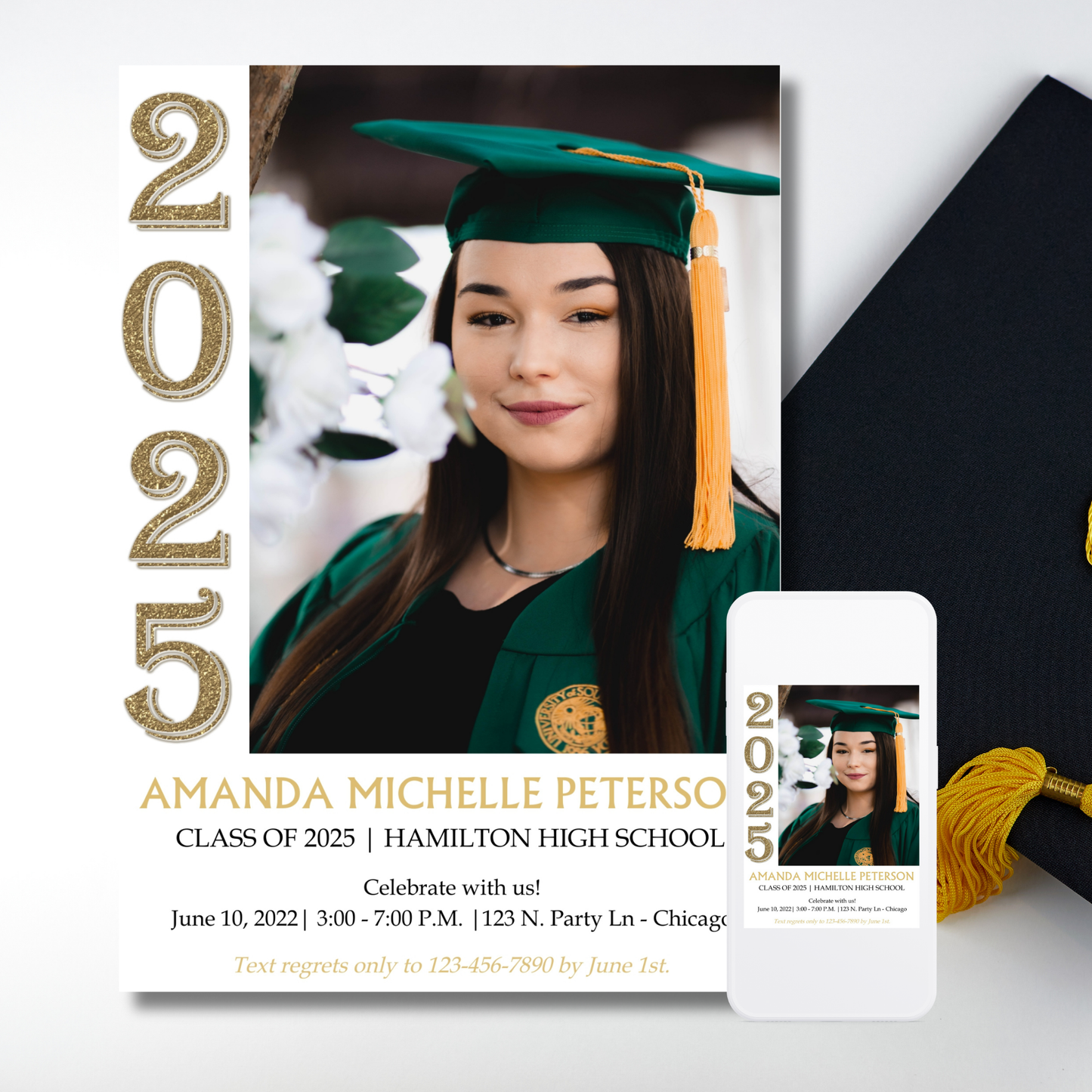 Graduation Photo Announcement | Free Template Preview