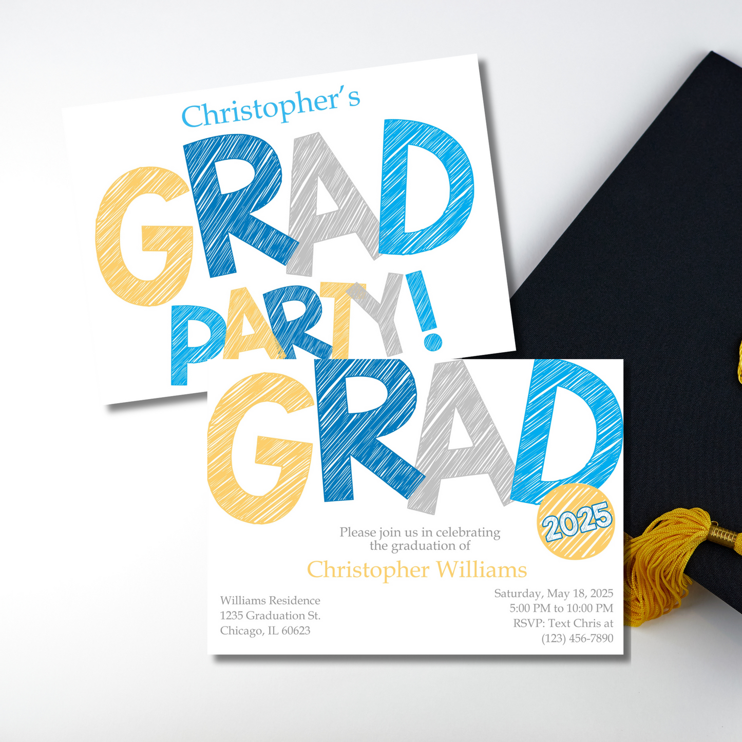 Sketch Graduation Invite | Free Template Preview