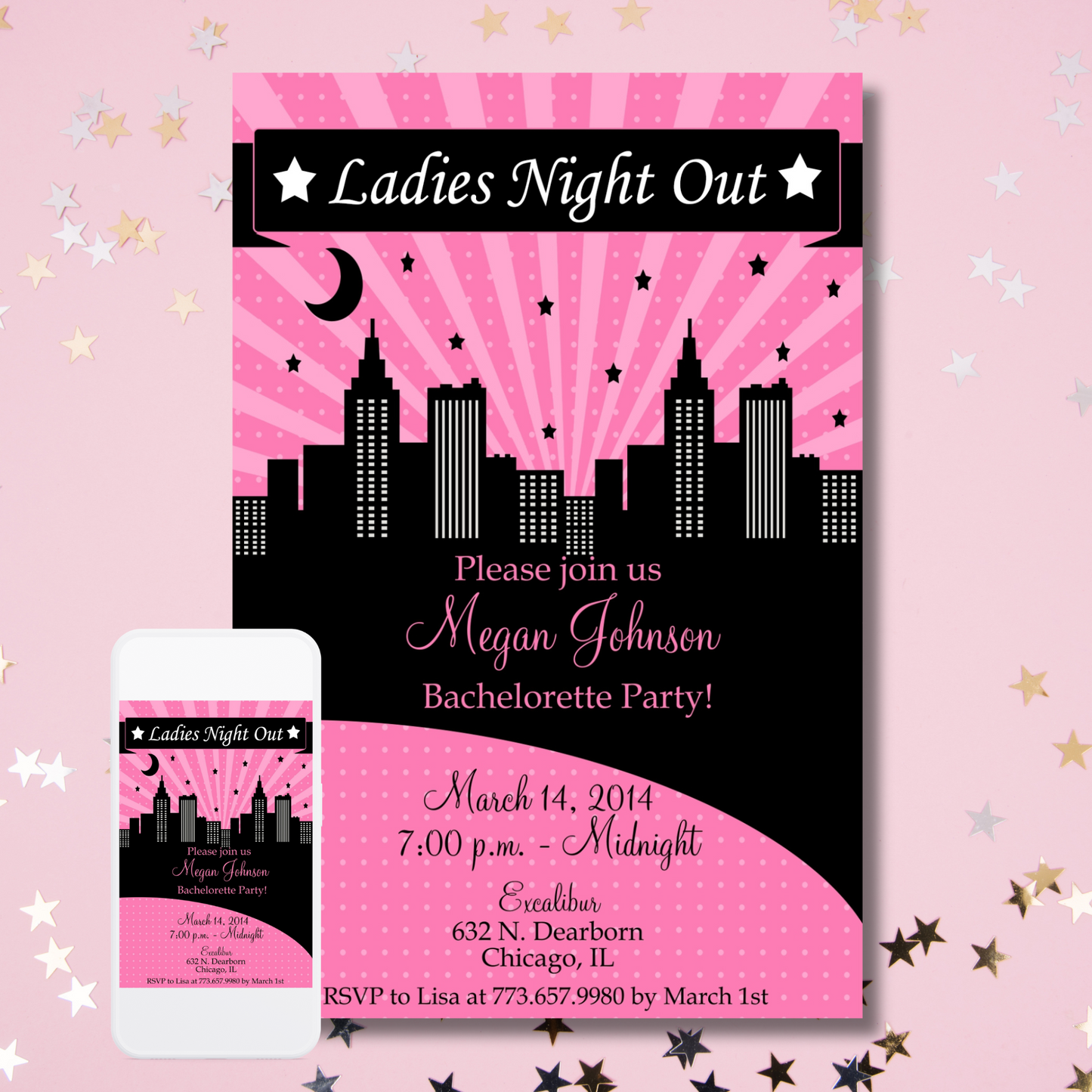 Skyline Ladies Night Invite | Free Template Preview