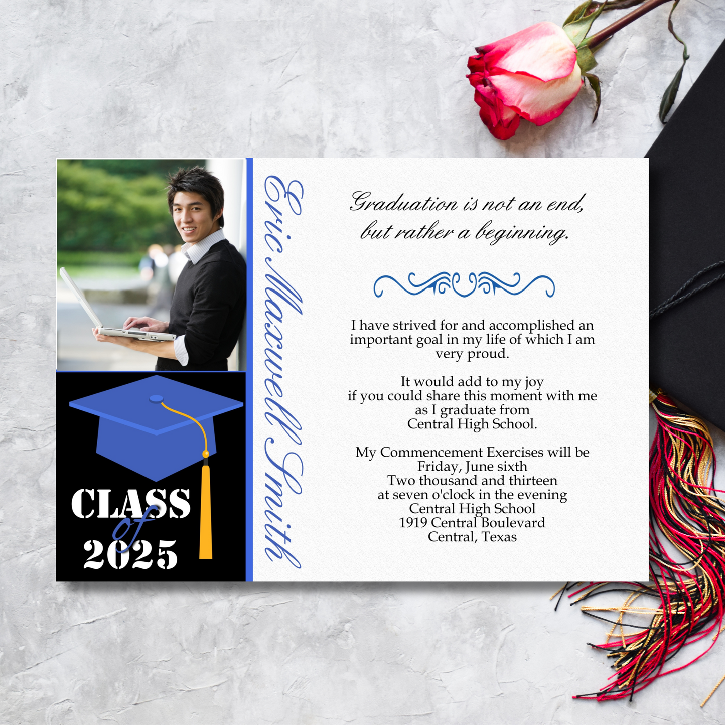Photo Graduation Announcement | Free Template Preview
