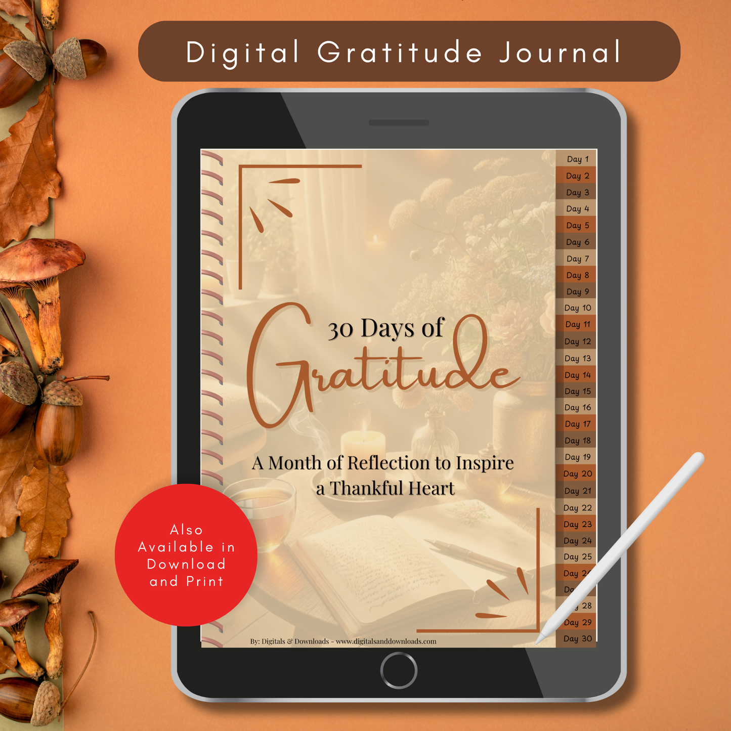 Digital Gratitude Journal for GoodNotes and Notability