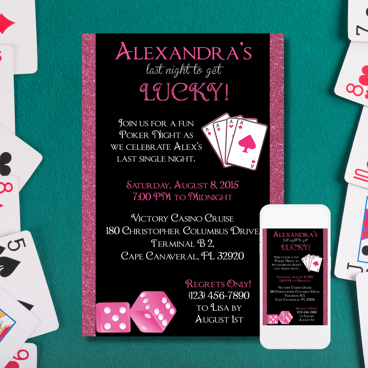 Girls Poker Party Invite | Free Template Preview