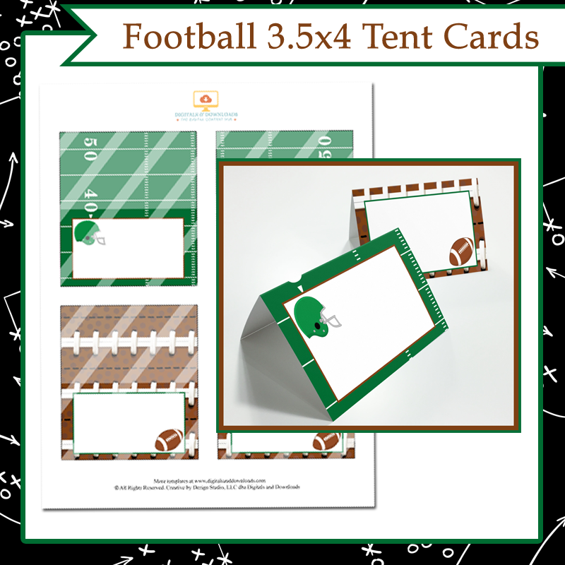 DIY Table Tent Cards | Football Themed