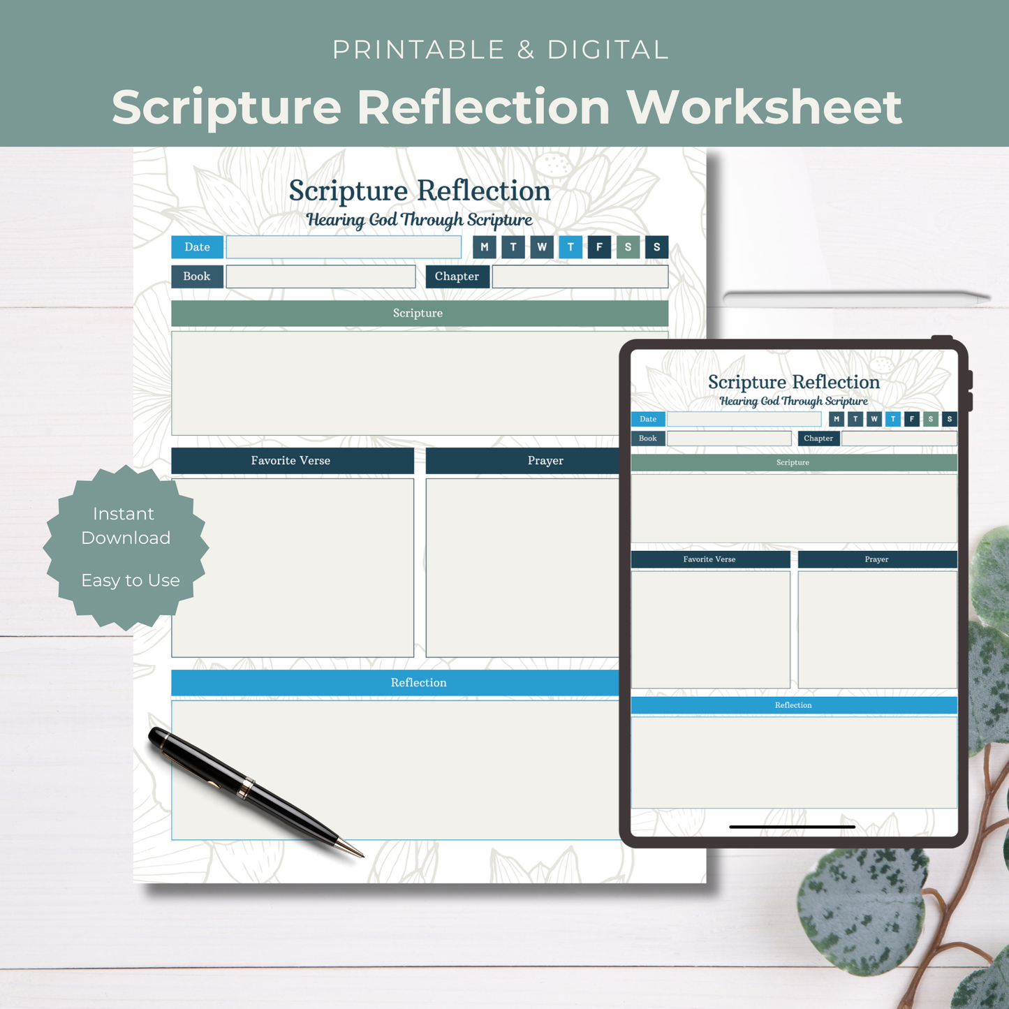 Scripture Reflection Worksheet
