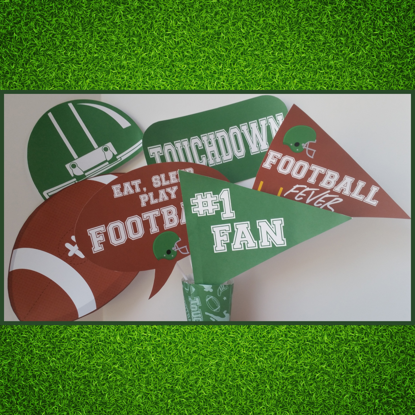 Printable Football Photo Props for Super Bowl & Parties