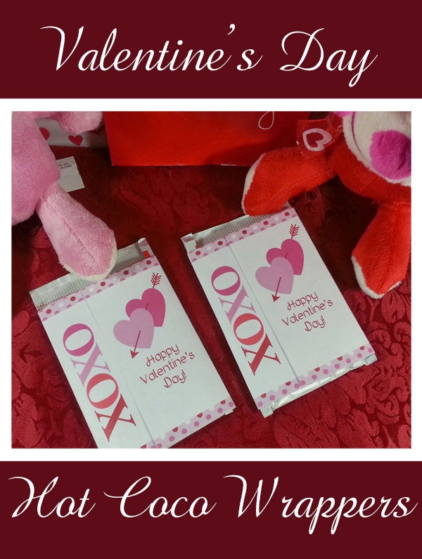 Valentine's Day Printable Hot Cocoa Wrappers