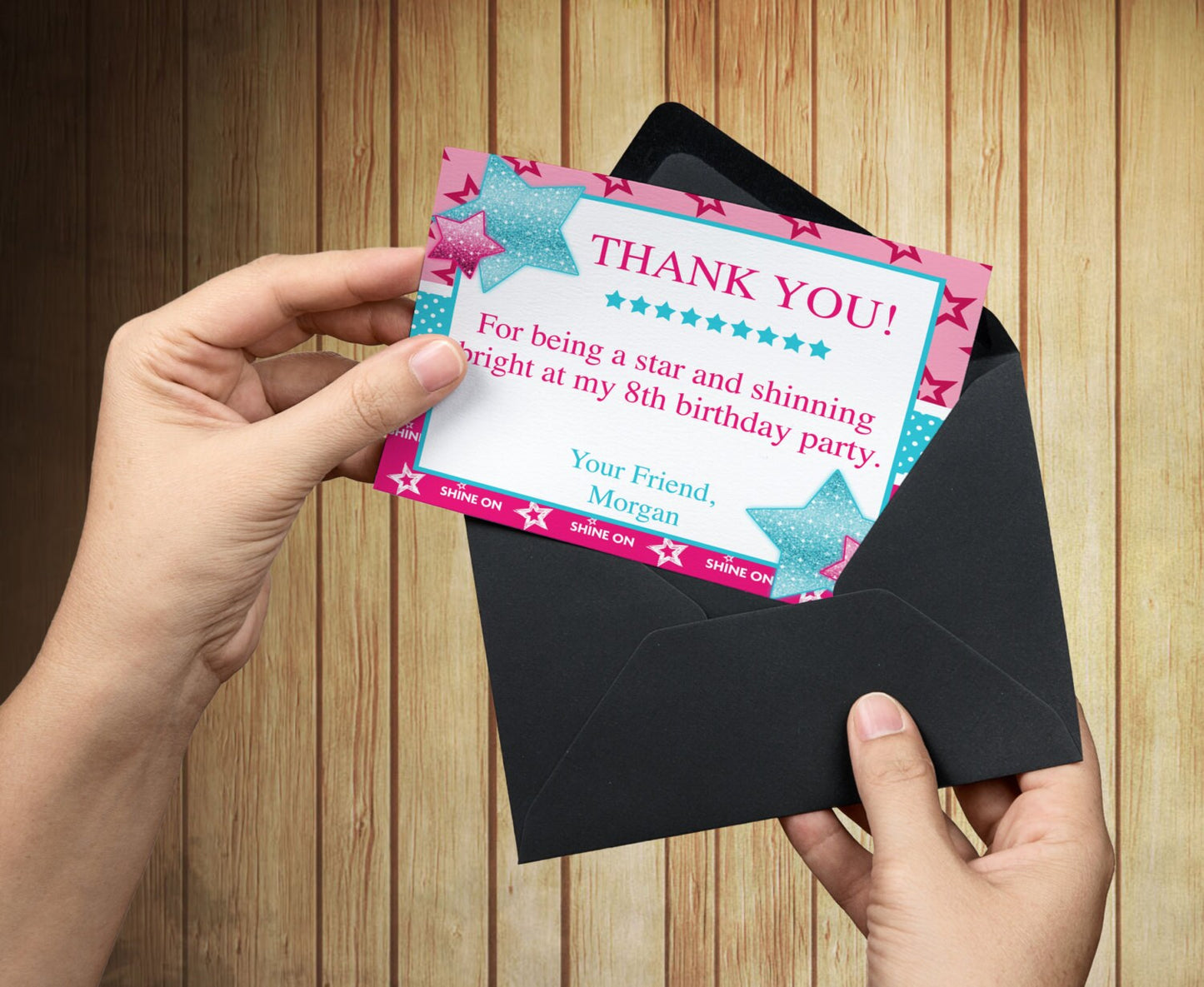 Birthday Girl Thank You Card | Free Template Preview