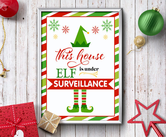 Christmas Elf Printables | Elf Surveillance Sign