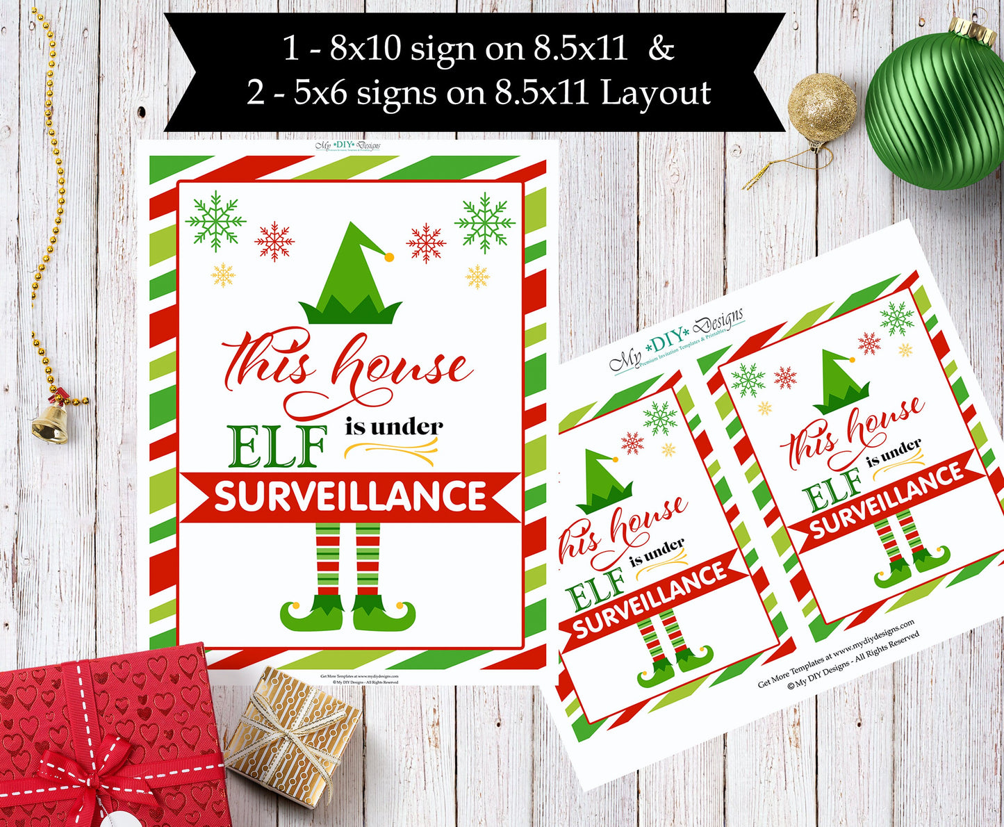 Christmas Elf Printables | Elf Surveillance Sign