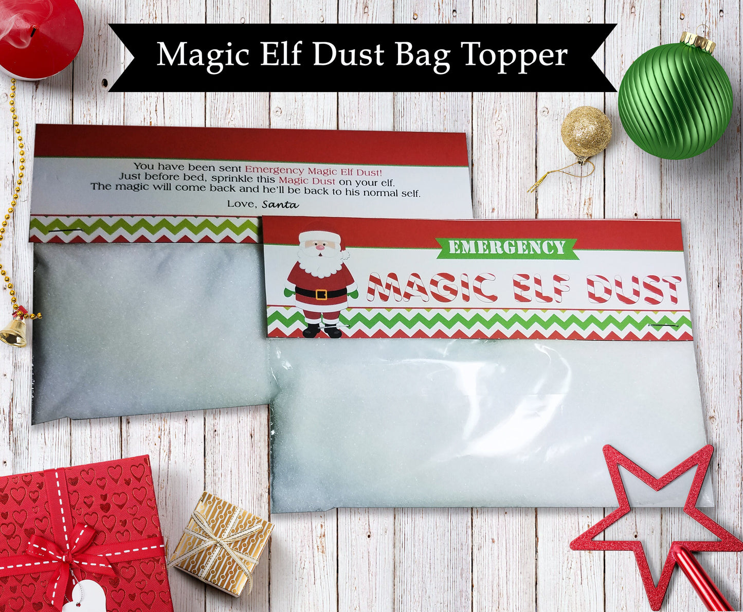DIY Elf on the Shelf Magic Dust Bag Labels