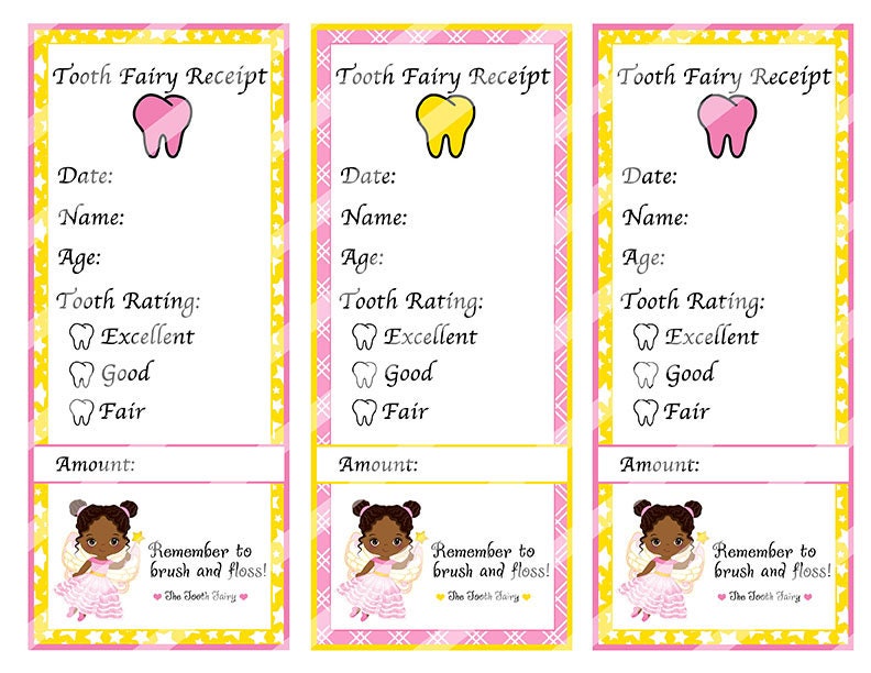 Tooth Fairy Receipt