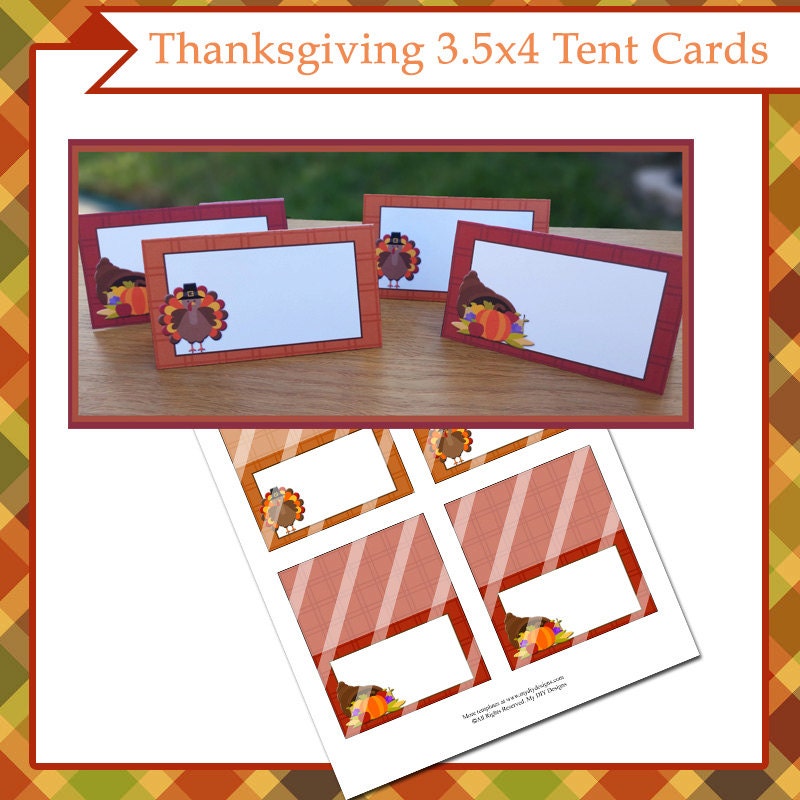 DIY Table Tent Cards | Thanksgiving Themed