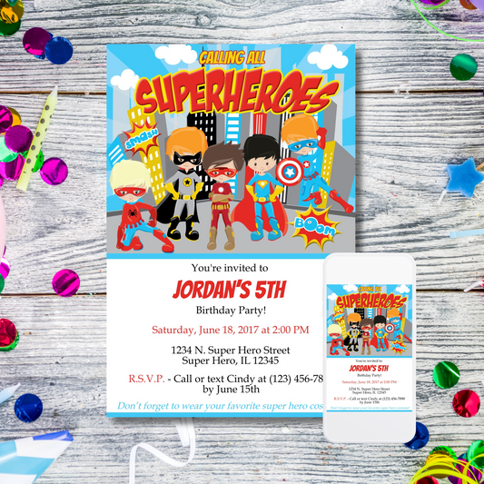 Superhero Invitation