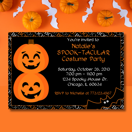 Halloween Pumpkins Invitation