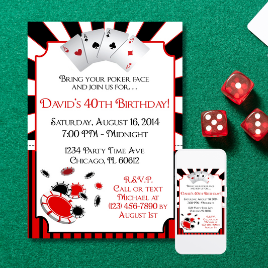 Guy's Poker Night Invitation