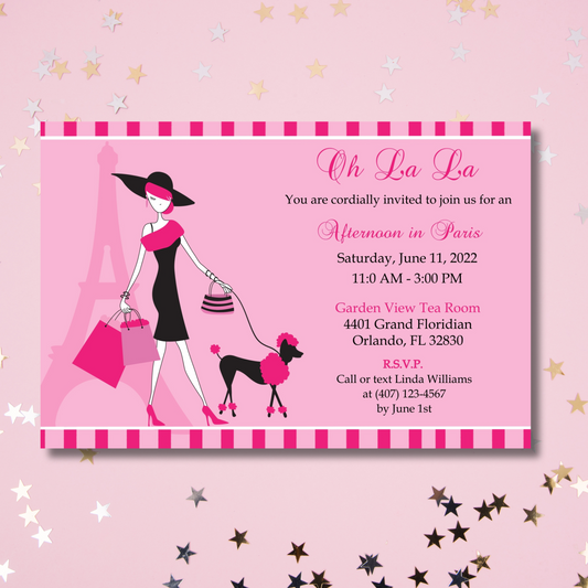 Lady Paris Party Invitation