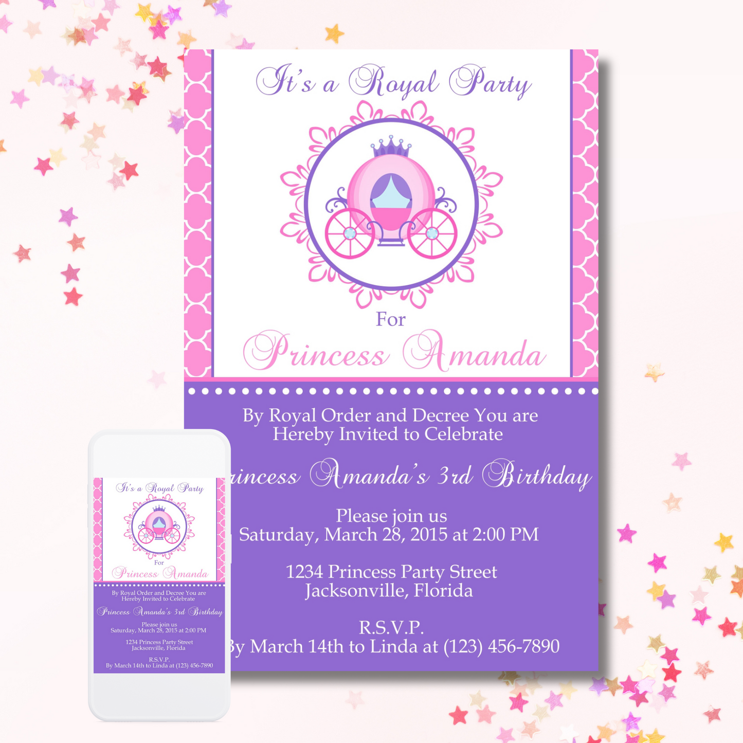 Princess Carriage Invitation