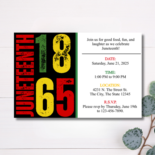 Juneteenth 1865 Invitation