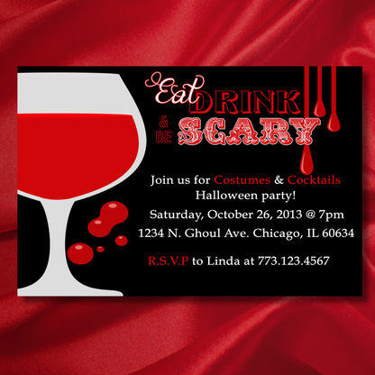 Eat, Drink and be Scary Invitation