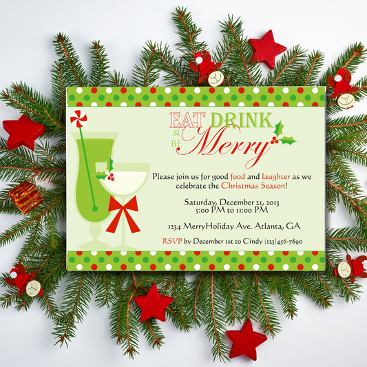 Eat, Drink & Be Merry Invitation