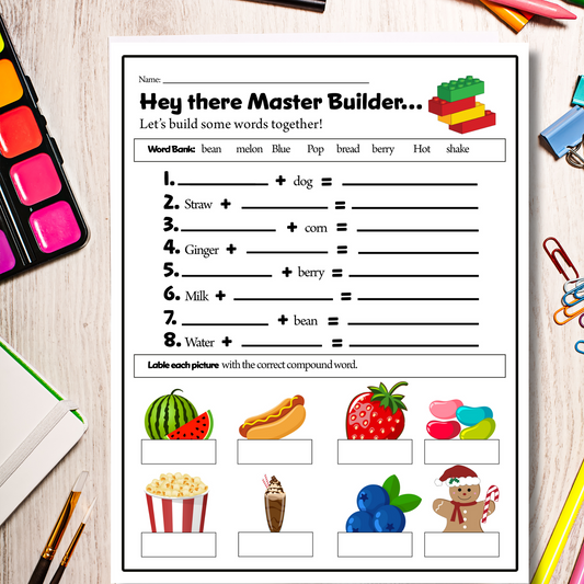 Food Compound Words Worksheet