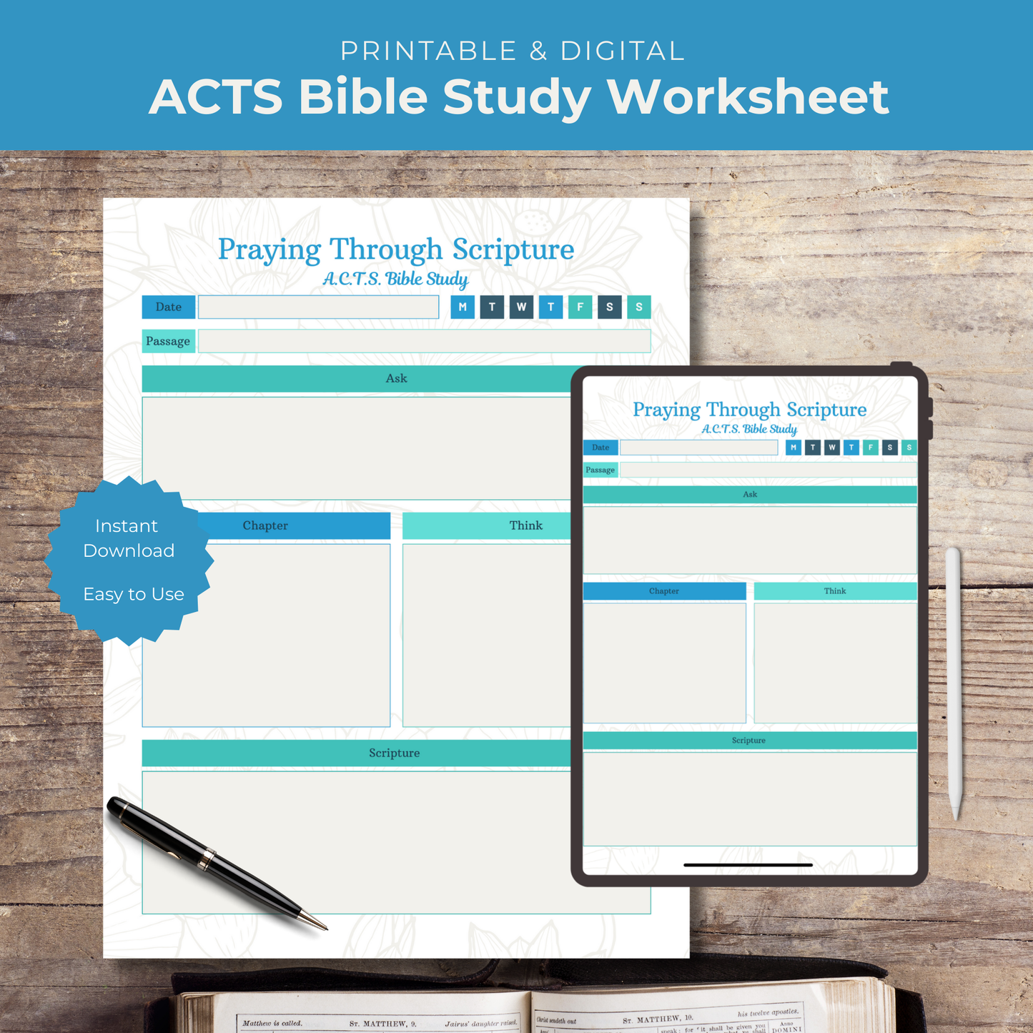 ACTS Bible Study Worksheet