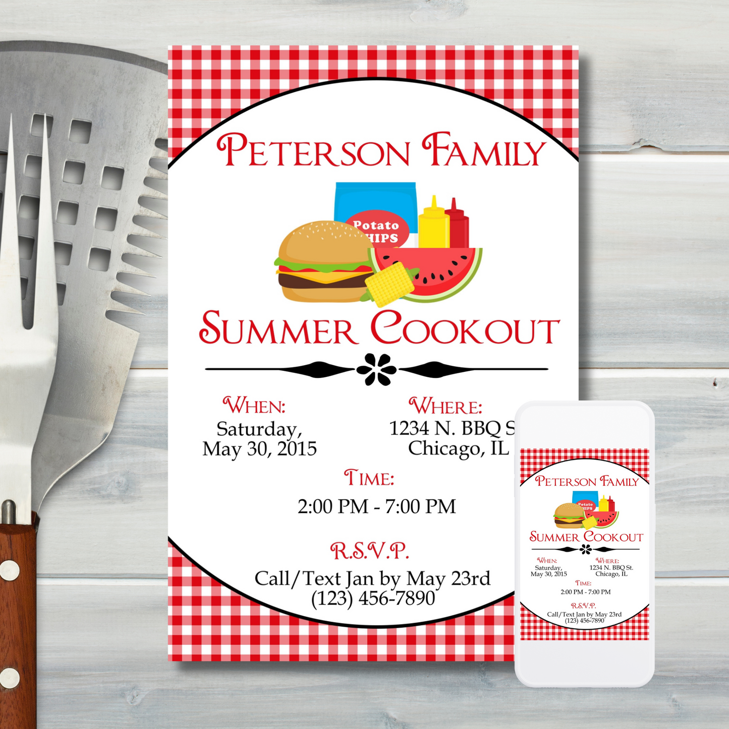 Summer Cookout Invitation