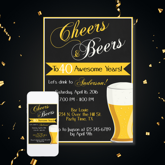 Cheers & Beers Invitation