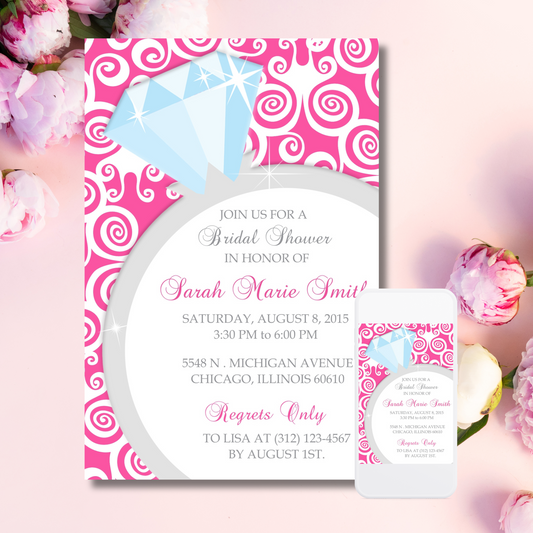 Diamond Ring Bridal Shower Invitation