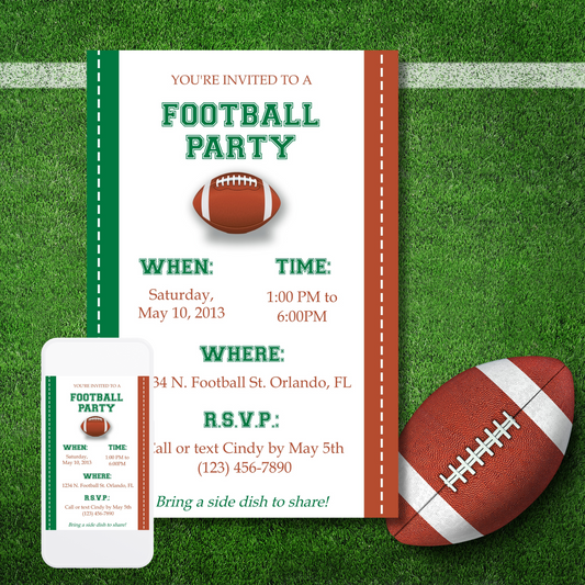 Football Party Invitation