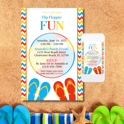 Flip-Flop Party Invite | Free Template Preview