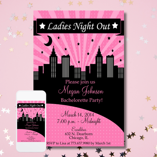 Skyline Ladies Night Out Invitation