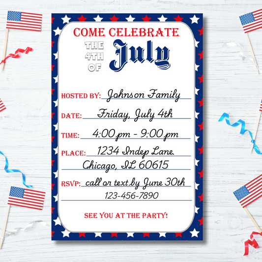 Independence Day Invite