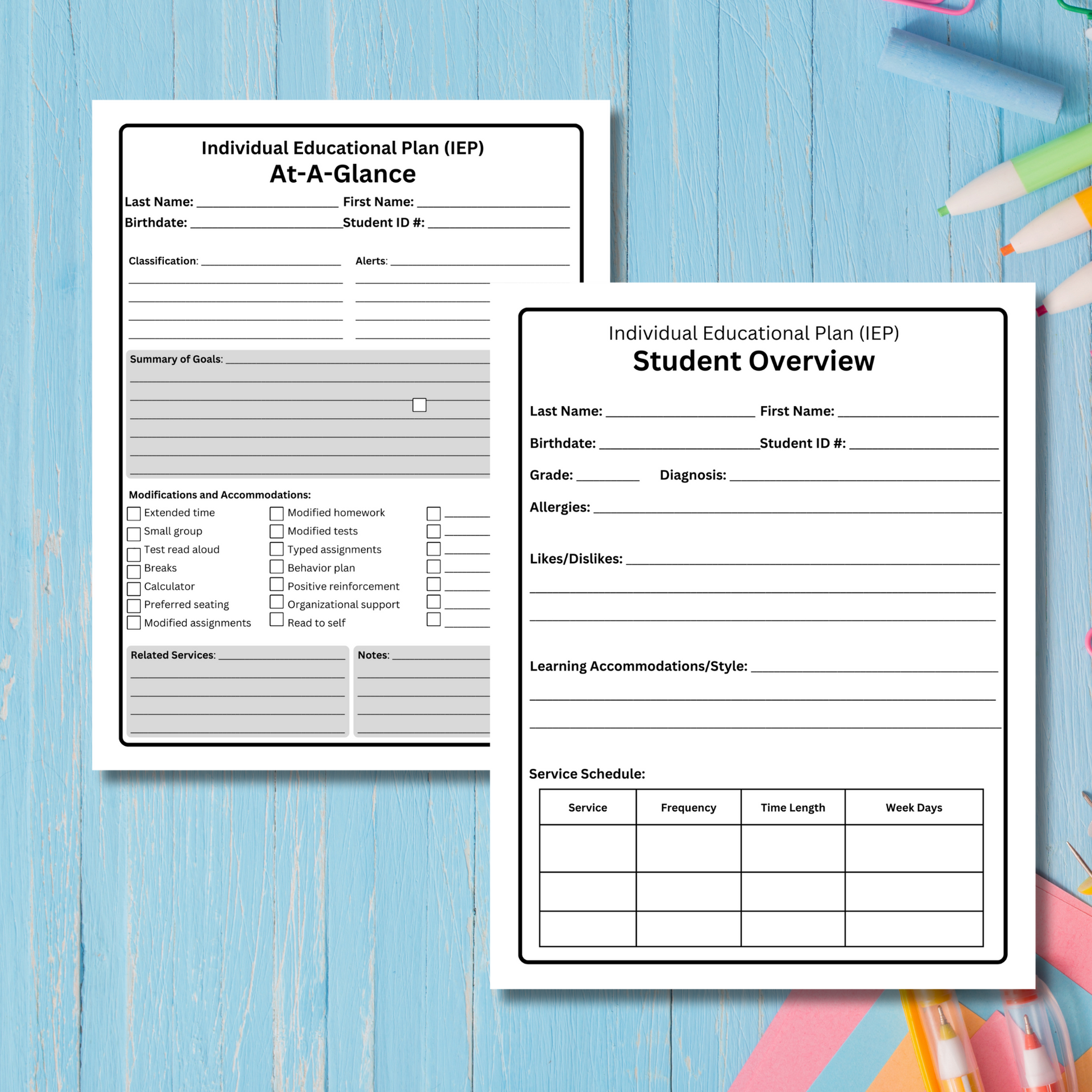 Digital PDF IEP checklist bundle for teachers, case managers, and support staff