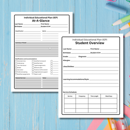 Digital PDF IEP checklist bundle for teachers, case managers, and support staff