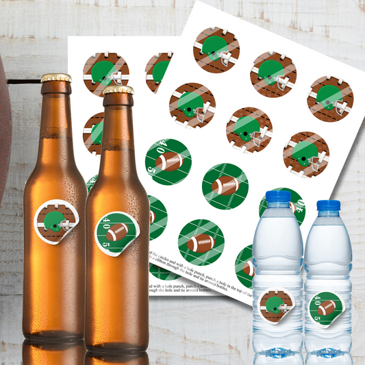 Football Bottle Tags