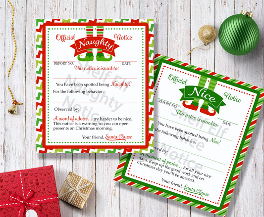 Shelf Elf Naughty or Nice Cards