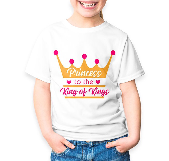 Girl Christian printable iron-on shirt design with mirrored and non-mirrored PDF transfer files for faith-based kids apparel