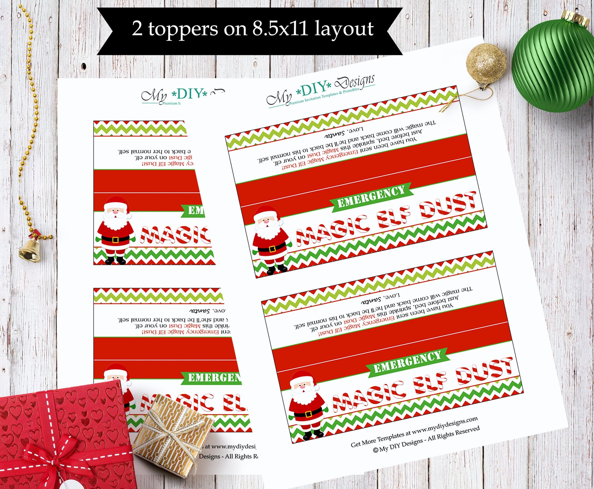 DIY Elf on the Shelf Magic Dust Bag Labels