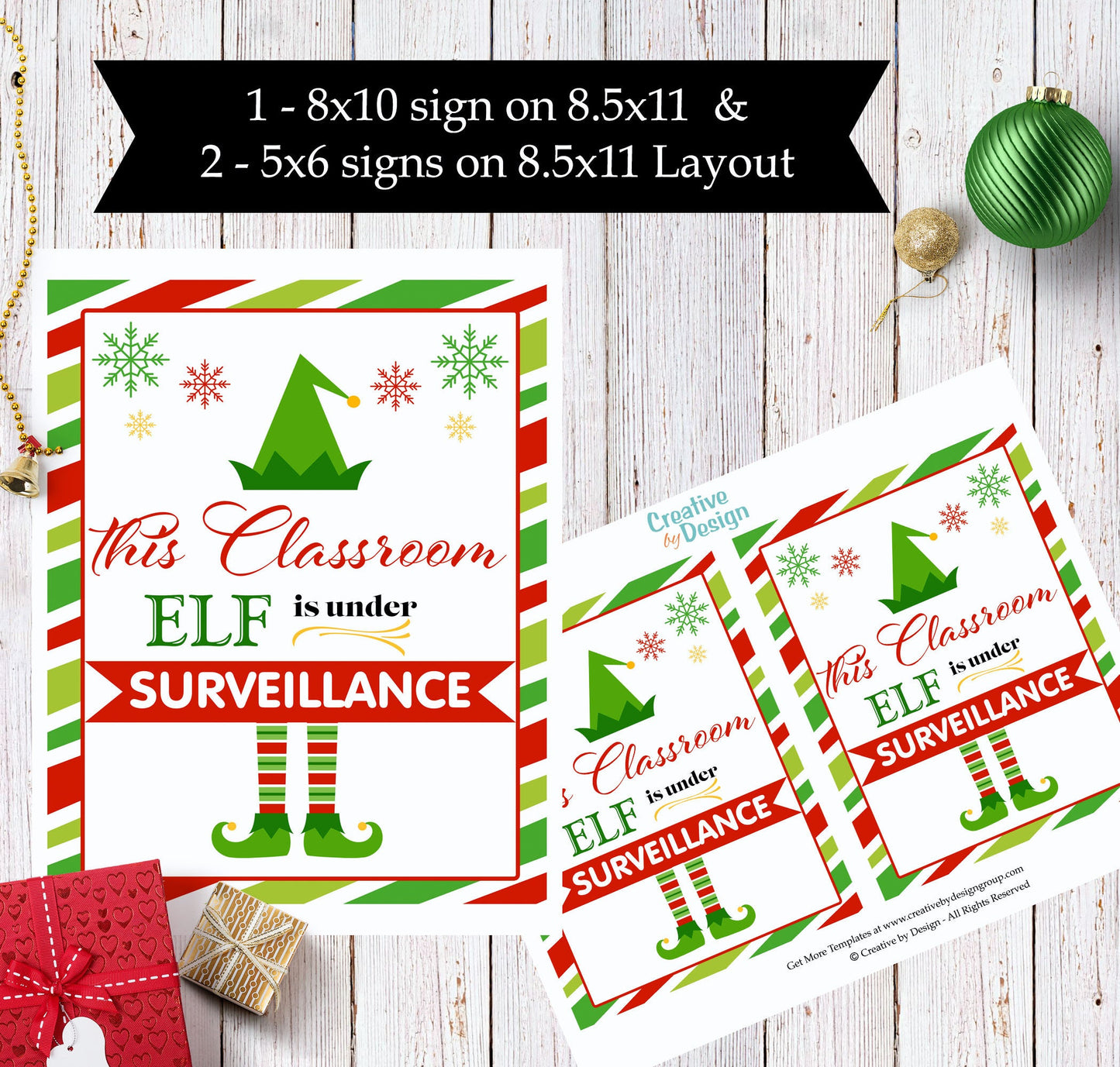 Shelf Elf Classroom Surveillance Sign