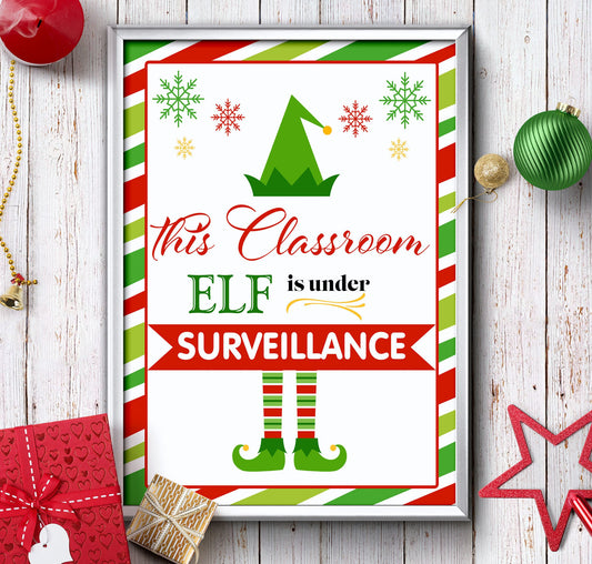 Shelf Elf Classroom Surveillance Sign