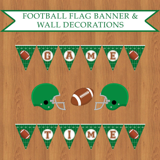 Football Themed Flag Pennant Banner