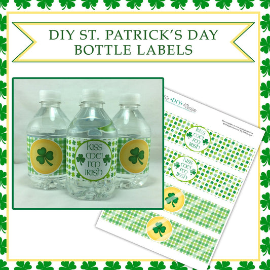 St. Patrick's Day Water Bottle Labels