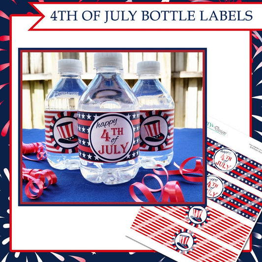 Independence Day Printable Bottle Labels